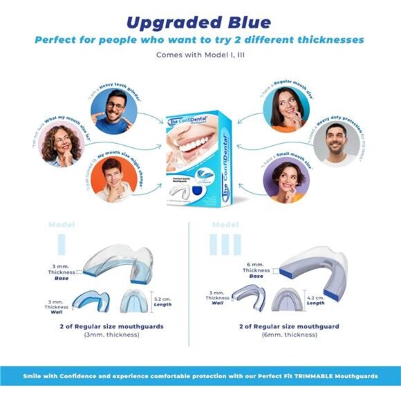 Pack of 4 Moldable Mouth Guard for Teeth Grinding Clenching Bruxism, Sport - Picture 5 of 8